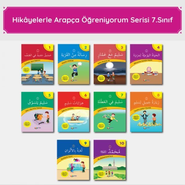 Hikayelerle Arapça Öğreniyorum  Serisi - 7. Sınıf Arapça Hikâye Seti  (4022)