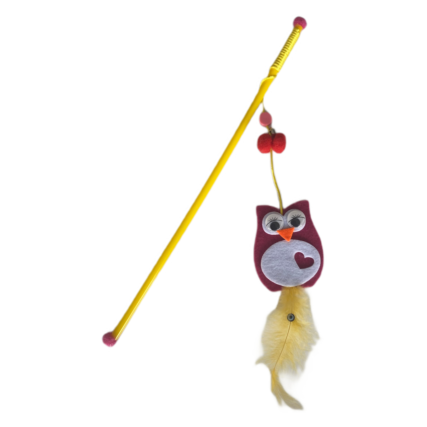 CLZ205  Plastik Saplı Kedi Oltası Renkli Model 42 cm