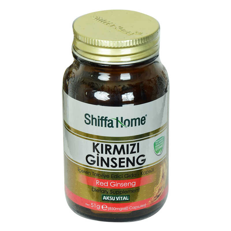 CLZ214 Shiffa Home Kırmızı Ginseng Diyet Takviyesi 850 Mg x 60 Kapsül