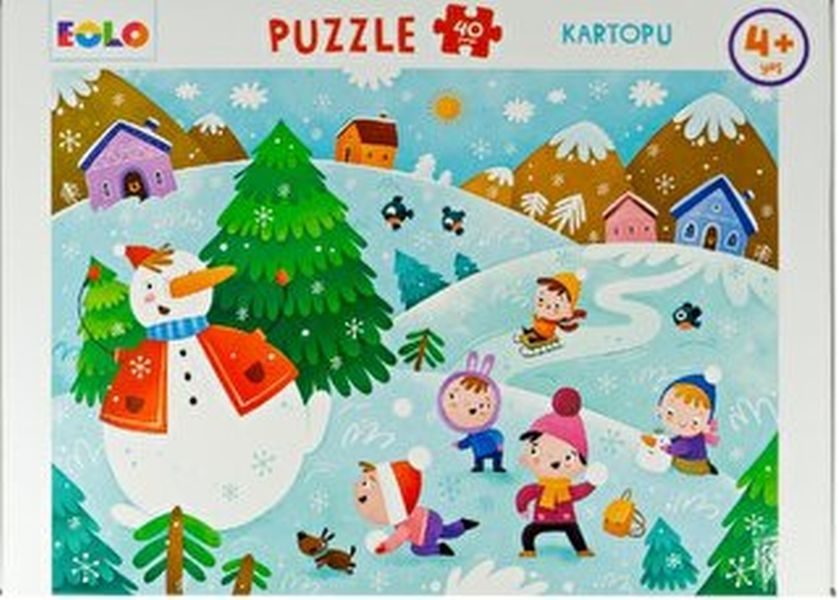 Yer Puzzle-40 Parça Puzzle - Kartopu  (4022)